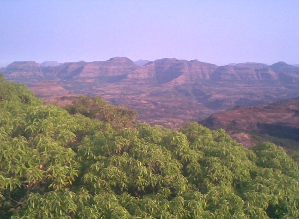 Kalsubai range seen from Taramati and the Harishchandragad plateau