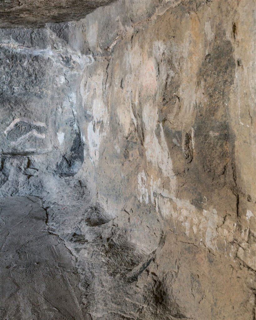 Back wall of the ancient Naneghat cave
