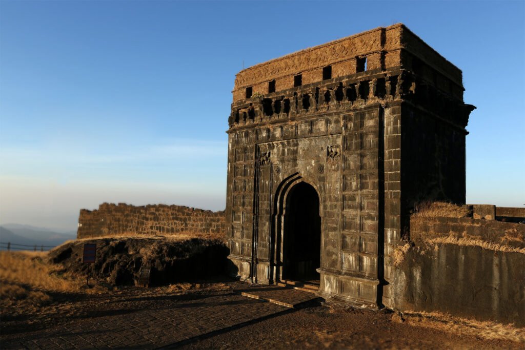 Nagarkhana gate at the royal court on Raigad Fort